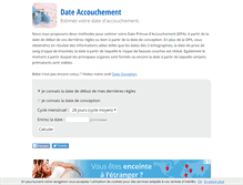 Tablet Screenshot of dateaccouchement.com